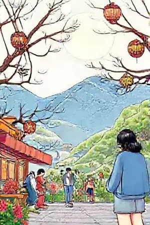 《线稿之外》竖屏条漫封面，画师桌前散落草稿与铅笔特写